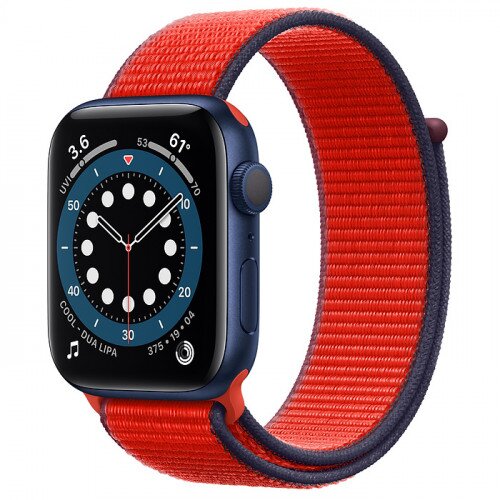 Apple Watch Series 6 Blue Aluminum Case with Sport Loop - 44mm - Product Red