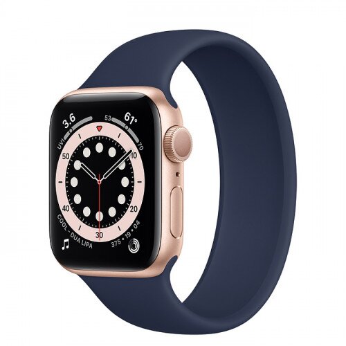 Apple Watch Series 6 Gold Aluminum Case with Solo Loop - 40mm - Size-1 - Deep Navy