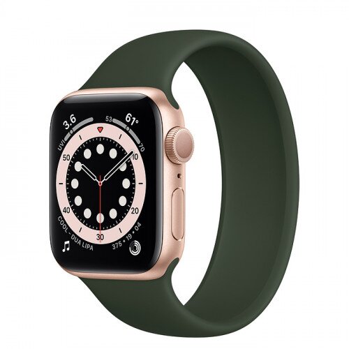 Apple Watch Series 6 Gold Aluminum Case with Solo Loop - 40mm - Size-4 - Cyprus Green