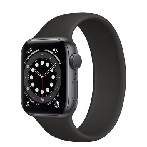Apple Watch Series 6 Space Gray Aluminum Case with Solo Loop - 40mm - Size-5 - Black