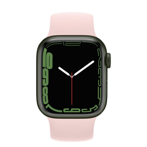Apple Watch Series 7 Green Aluminum Case with Solo Loop - Chalk Pink - 41mm - 7
