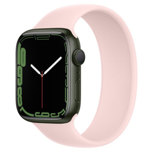 Apple Watch Series 7 Green Aluminum Case with Solo Loop - Chalk Pink - 45mm - 12
