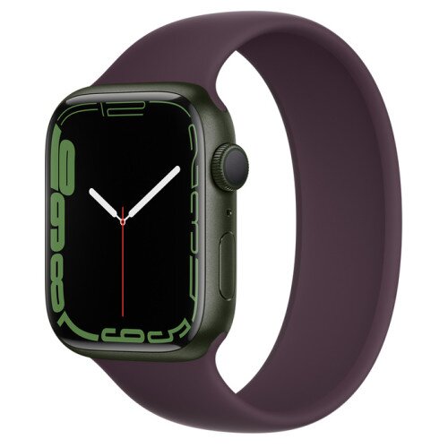 Apple Watch Series 7 Green Aluminum Case with Solo Loop - Dark Cherry - 45mm - 11