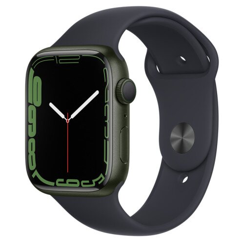 Apple Watch Series 7 Green Aluminum Case with Sport Band - Midnight - 45mm
