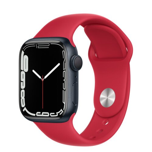 Apple Watch Series 7 Midnight Aluminum Case with Sport Band - Product Red - 41mm