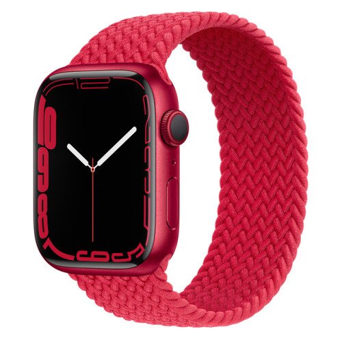 Apple Watch Series 7 Product Red Aluminum Case with Braided Solo Loop - 45mm - 9