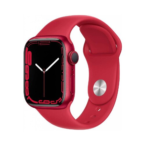 Apple Watch Series 7 Red Aluminum Case with Sport Band