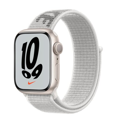 Apple Watch Series 7 Starlight Aluminum Case with Nike Sport Loop - Summit White - 41mm