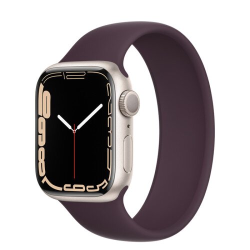 Apple Watch Series 7 Starlight Aluminum Case with Solo Loop - Dark Cherry - 41mm - 5