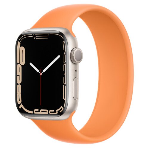 Apple Watch Series 7 Starlight Aluminum Case with Solo Loop - Marigold - 45mm - 4