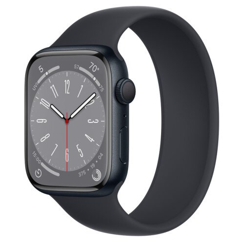 Apple Watch Series 8 - 45mm Midnight Aluminum Case with Midnight Solo Loop - Size-9