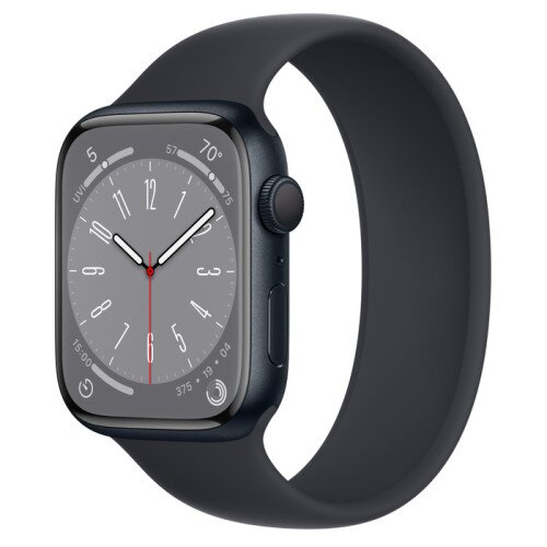 Apple Watch Series 8 - 45mm Midnight Aluminum Case with Midnight Solo Loop - Size-10