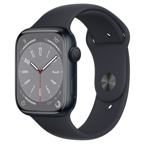 Apple Watch Series 8 - 45mm Midnight Aluminum Case with Midnight Sport Band - S/M