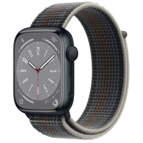 Apple Watch Series 8 - 45mm Midnight Aluminum Case with Midnight Sport Loop - Extra Large