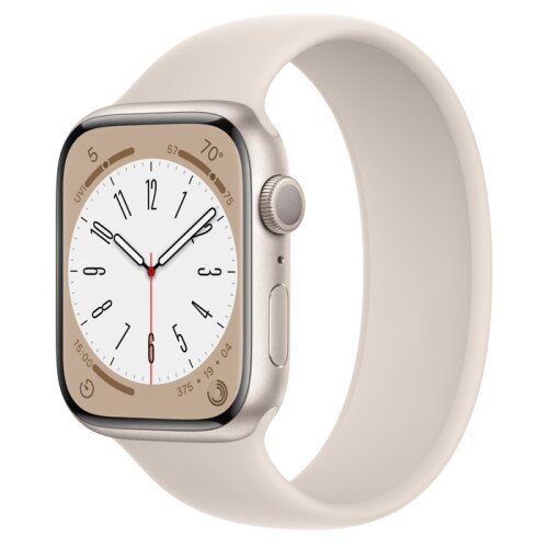 Apple Watch Series 8 - 45mm Starlight Aluminum Case with Starlight Solo Loop - Size-11