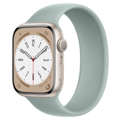 Apple Watch Series 8 - 45mm Starlight Aluminum Case with Succulent Solo Loop - Size-9