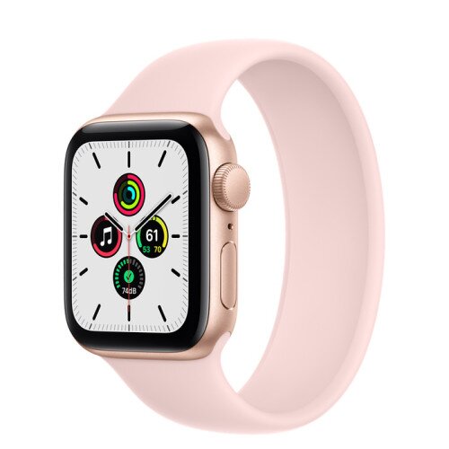 Apple Watch Series SE Gold Aluminum Case with Solo Loop - Chalk Pink - 40mm - 8
