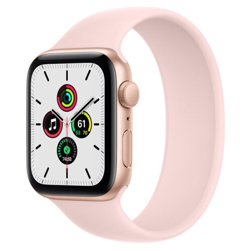 Apple Watch Series SE Gold Aluminum Case with Solo Loop - Chalk Pink - 44mm - 11