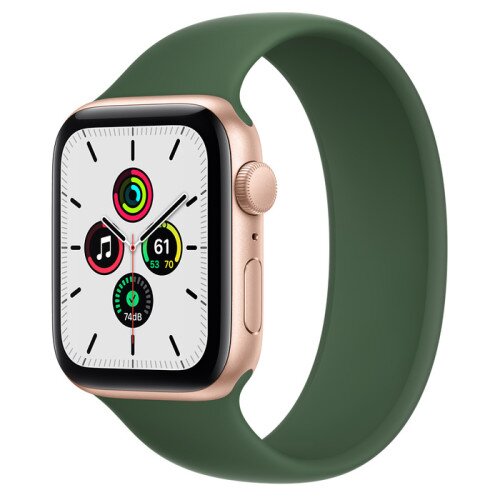 Apple Watch Series SE Gold Aluminum Case with Solo Loop - Clover - 44mm - 10