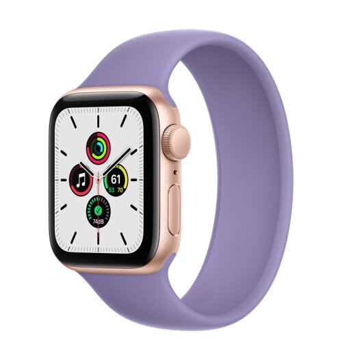 Apple Watch Series SE Gold Aluminum Case with Solo Loop - English Lavender - 40mm - 9
