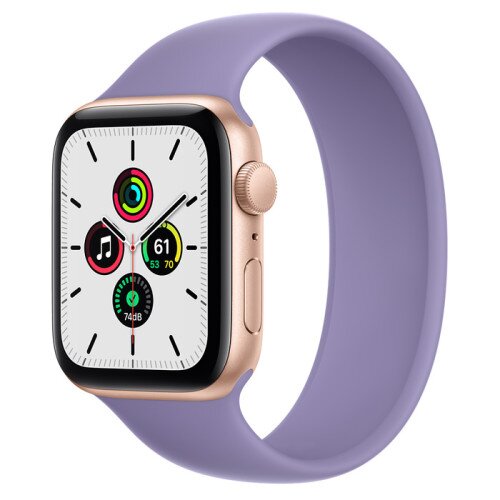 Apple Watch Series SE Gold Aluminum Case with Solo Loop - English Lavender - 44mm - 4