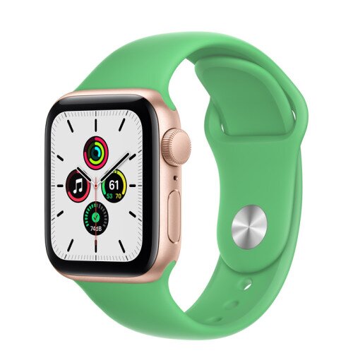 Apple Watch Sport SE Gold Aluminum Case with Sport Band - Bright Green - 40mm