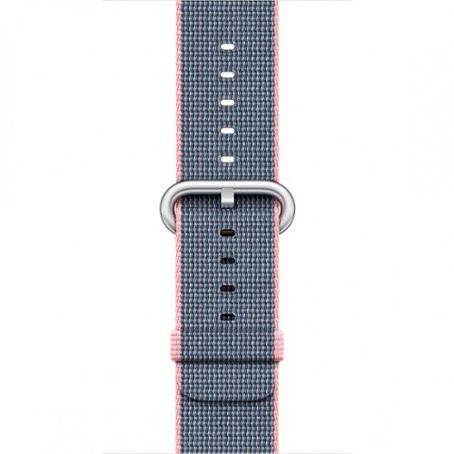 Apple Watch Woven Nylon Band - Light Pink/Midnight Blue - 38mm