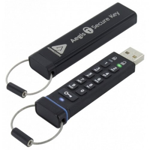 Apricorn Aegis Secure Key USB 2.0 Flash Drive - 8GB