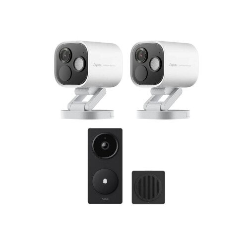 Aqara Doorbell Camera Hub G410 with 2 Camera Hub G5 Pro - Wi-Fi - White