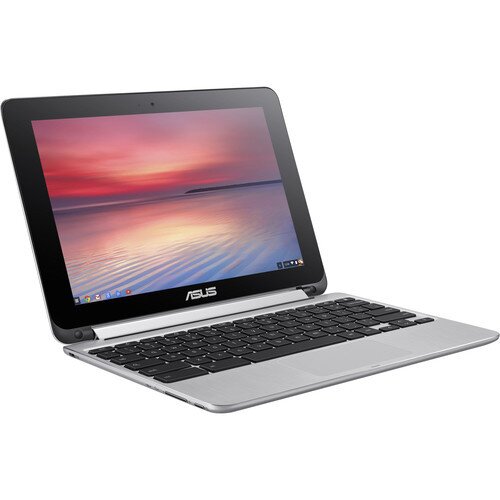 ASUS Chromebook C100PA-DB02 1.8 GHz Quad Core 4GB Memory 16GB eMMC 10.1 inch-Silver TouchScreen