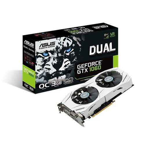 ASUS Dual GeForce GTX 1060 Graphics Card - GDDR5 3GB
