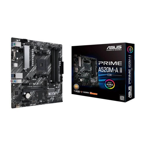 ASUS PRIME A520M-A II/CSM AMD A520 (Socket AM4) mATX Motherboard