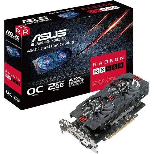 ASUS Radeon RX 560 2GB OC Edition Graphics Card