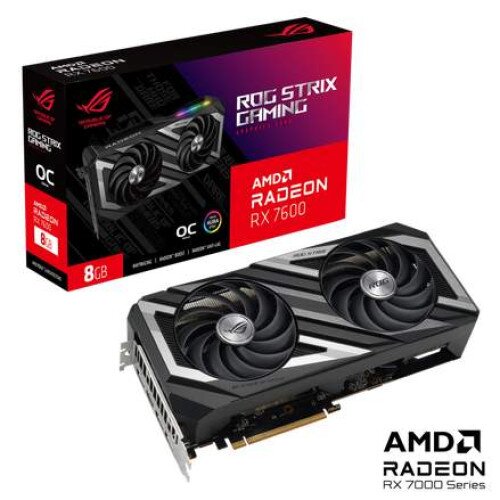 ASUS ROG Strix Radeon RX 7600 OC Edition 8GB GDDR6 Graphics Card