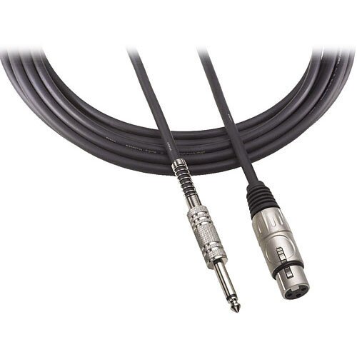 Audio-Technica AT8311 Value Microphone Cables (XLRF - 1/4") - Pin 3 Hot - 7.6 M