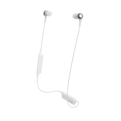 Audio-Technica ATH-CK200BT Wireless In-Ear Headphones with In-line Mic & Control - White