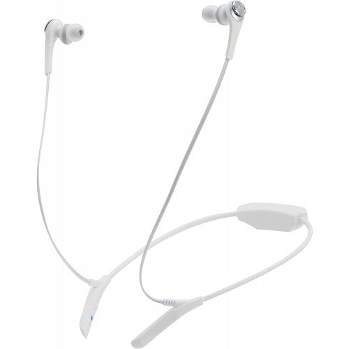 Audio-Technica ATH-CKS550BT Solid Bass Wireless In-Ear Headphones with Mic & Control - White