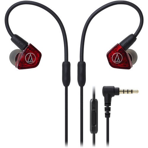 Audio-Technica ATH-LS200iS In-Ear Dual Armature Driver Headphones with In-line Mic & Control