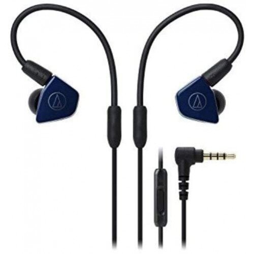 Audio-Technica ATH-LS50iS In-Ear Headphones with In-line Mic & Control - Navy