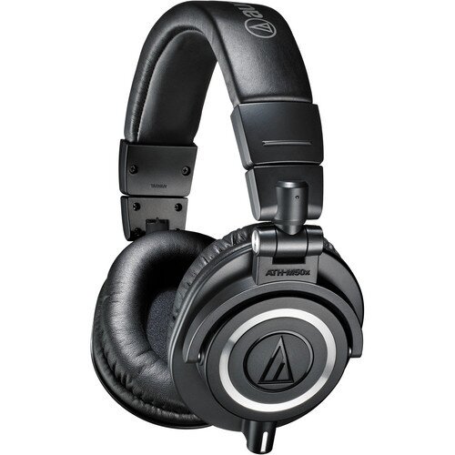Audio-Technica ATH-M50x Professional Monitor Over-Ear Wired Headphones - Black