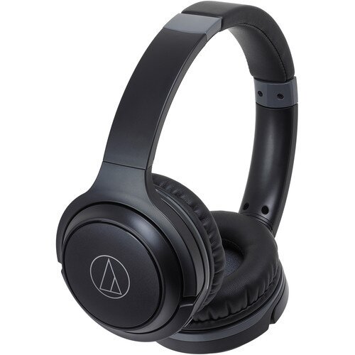Audio-Technica ATH-S200BT Wireless On-Ear Headphones with Built-in Mic & Controls - Black