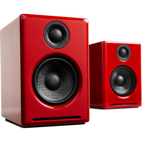 Audioengine A2+ Home Music System w/ Bluetooth APTX - Hi-Gloss Red