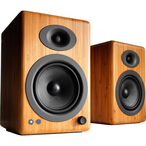Audioengine A5+ Home Music System w/ Bluetooth aptX-HD - Carbonized Bamboo