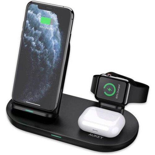 AUKEY LC-A3 Aircore 3 in 1 Wireless Charging Station Stand