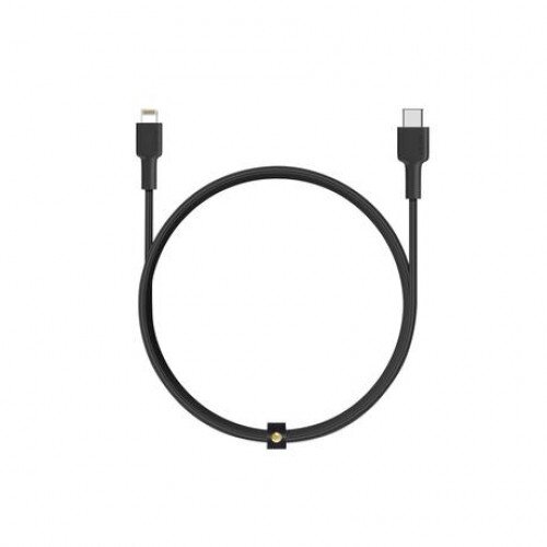 AUKEY CB-CL1 MFI Braided Nylon USB C To Lightning Cable - 3.95ft - Black