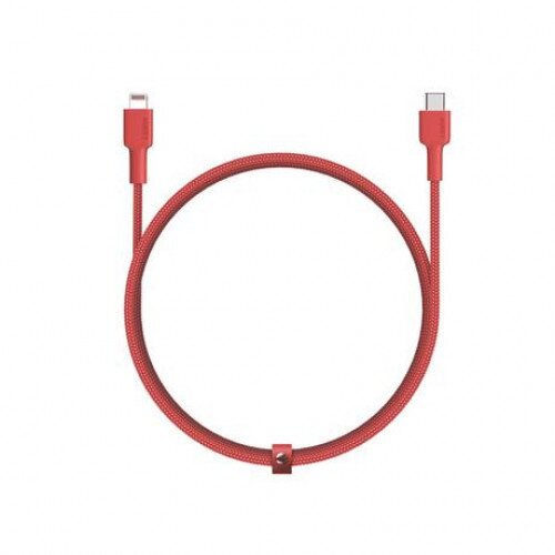 AUKEY CB-CL2 MFI Braided Nylon USB C To Lightning Cable - 2 Meter - Red