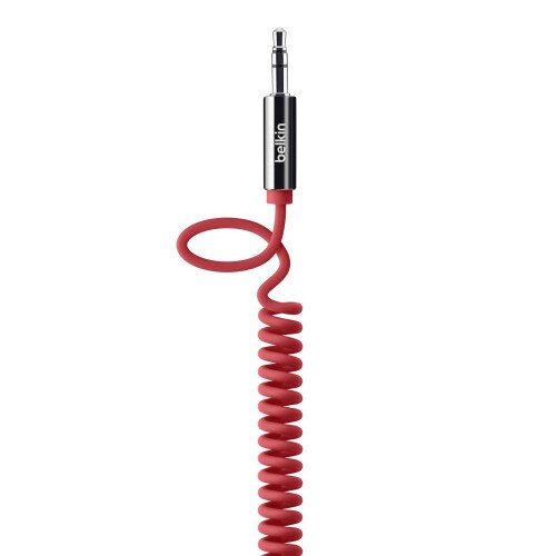 Belkin MIXIT Coiled 3.5mm Aux Cable - Red