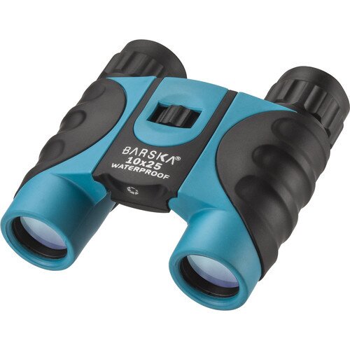 Barska 10x25mm Blue Waterproof Compact Binoculars