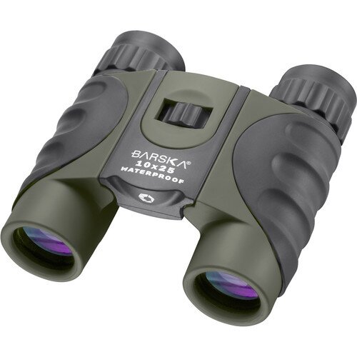Barska 10x25mm Blue Waterproof Compact Binoculars - Green