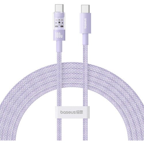 Baseus Gem Fast Charging Data Cable USB-C to USB-C 100W - Purple